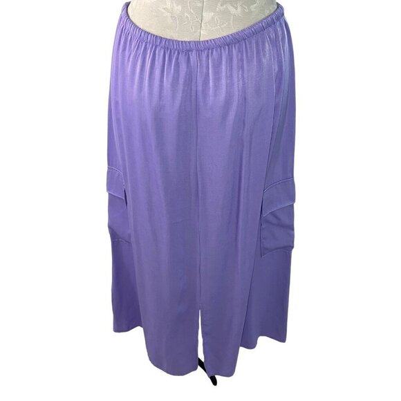 If She Loves Womens Skirt Size Large Purple Cargo Pockets Drawstring Waist USA - Picture 4 of 8